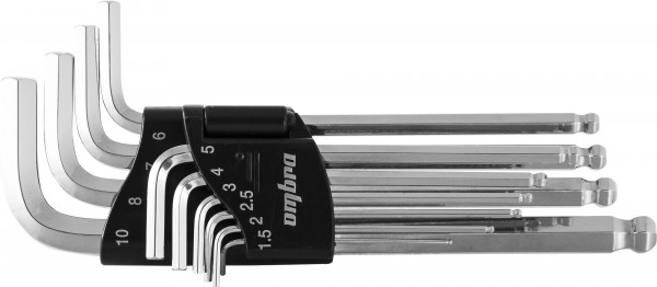 Набор торцевых шестигранных ключей OMBRA с шаром H1.5-10 мм, 10 предметов   952310