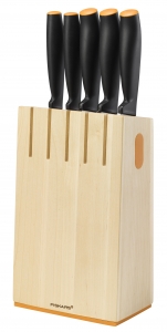 Набор Fiskars: Ножи Functional Form в деревянном блоке 5шт   1014211