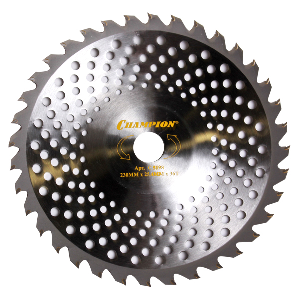 Нож CHAMPION для триммера Bowl 36 зубчатый d=230*25.4mm  твердосплавные зубцы   C5198