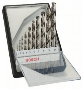 Набор сверл BOSCH HSS-G по металлу из 10 штук   2.607.010.535