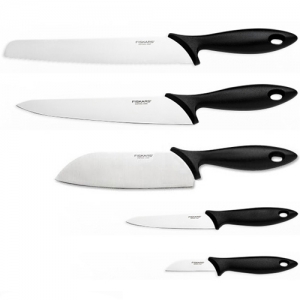 Набор Fiskars: Ножи Essential в деревянном блоке 5шт   1023782