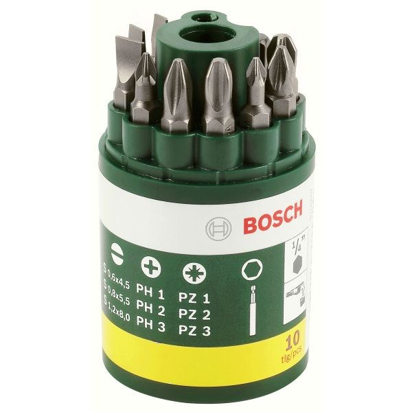 Набор бит BOSCH PROMOLINE из 9 штук + держатель 2.607.019.454