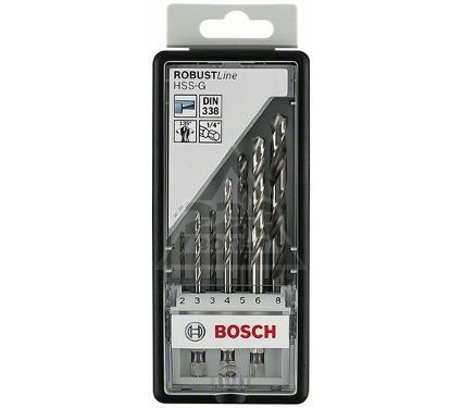 Набор сверл BOSCH HSS-G по металлу из 7 штук 6-гр. 1/4"  2.607.019.922