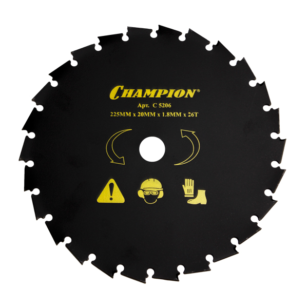 Нож CHAMPION для триммера с долотообразными зубцами 225*20   C5206