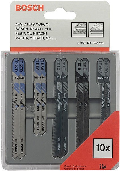 Пилочки BOSCH (набор) 10 шт    2.607.010.148