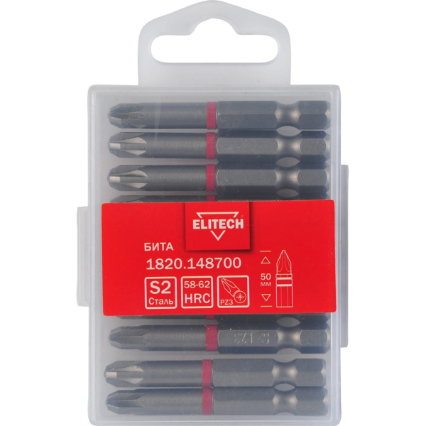 Бита ELITECH PZ3*50мм (10 шт.)   1820.148700