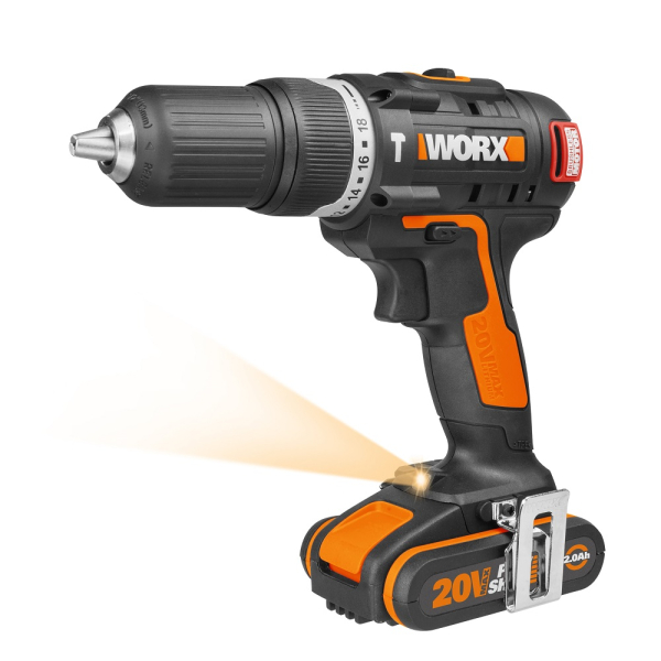 Дрель аккумуляторная WORX WX367.1 20V 2,0Ач кейс