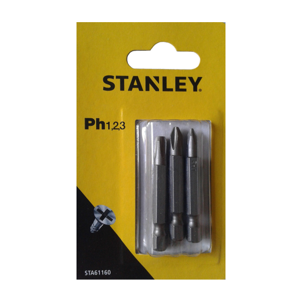 Набор бит STANLEY  PH 1, 2, 3*50мм из 3 штук  STA61160