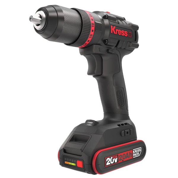 Дрель аккумуляторная KRESS KUC30.1 20V 2Ачx2 ЗУ