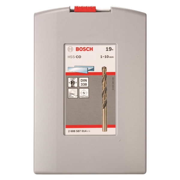 Набор сверл BOSCH HSS-Co по металлу из 19 штук   2.608.587.014