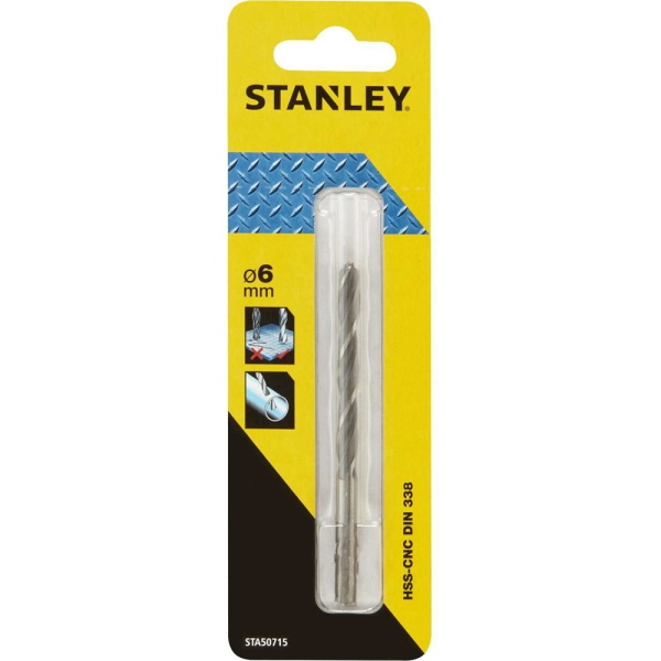 Сверло STANLEY по металлу HSS-G CROWN  6*93   STA50715