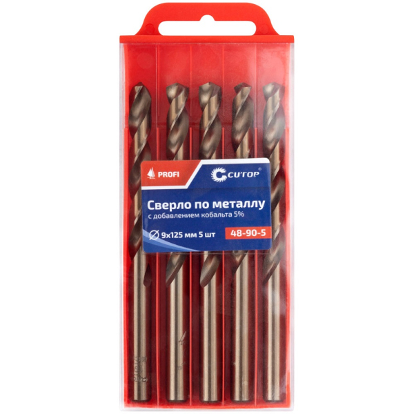 Сверло Cutop Profi 9*125 по металлу 5 шт   48-90-5