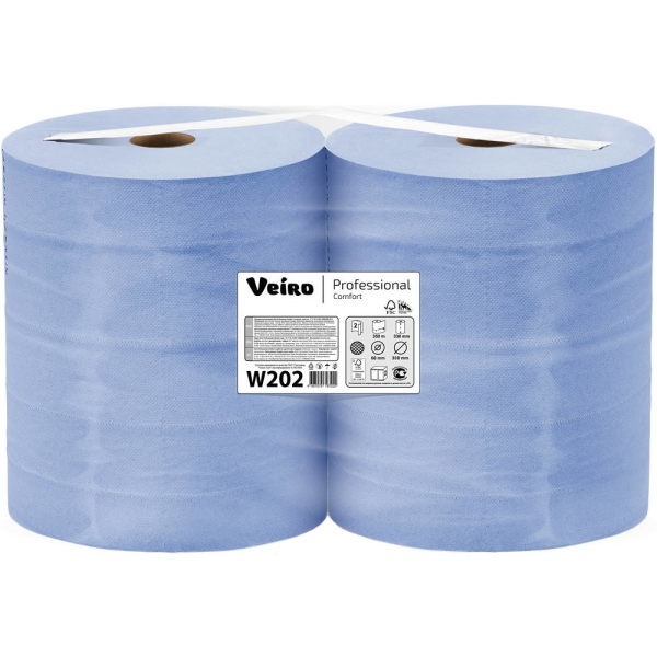 Протирочный материал бумажный VEIRO Professional Lite 330*350мм, 2 рул  1000 отрывов    W202/1 
