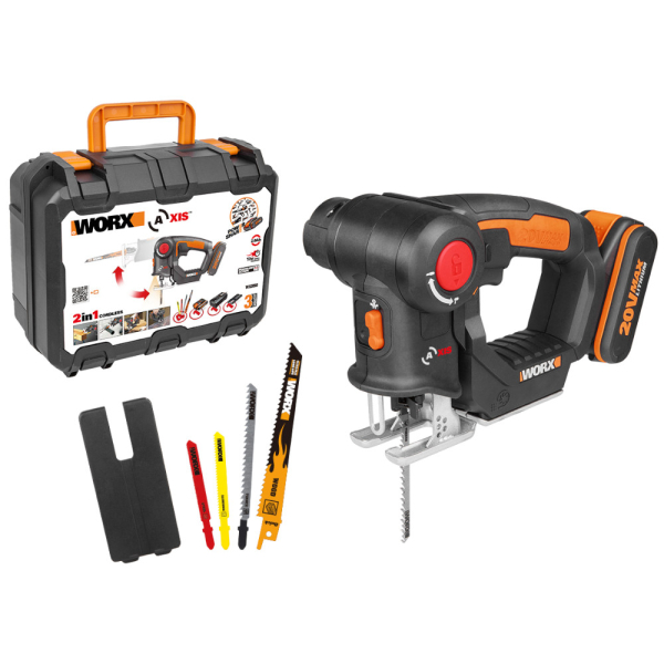 Лобзик аккумуляторный-сабельная пила WORX Axis WX550