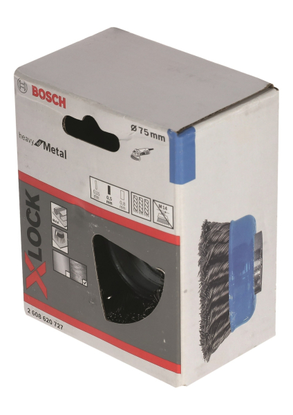 Щетка BOSCH X-LOCK чашечная пучки 75 мм сталь 0.5мм    2.608.620.727