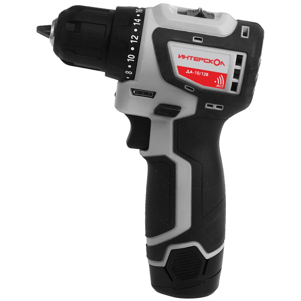 Дрель аккумуляторная Интерскол ДА-10/12 В МиниМАКС (2 аккум. 12v 1.5Ah Li-Ion, картон)
