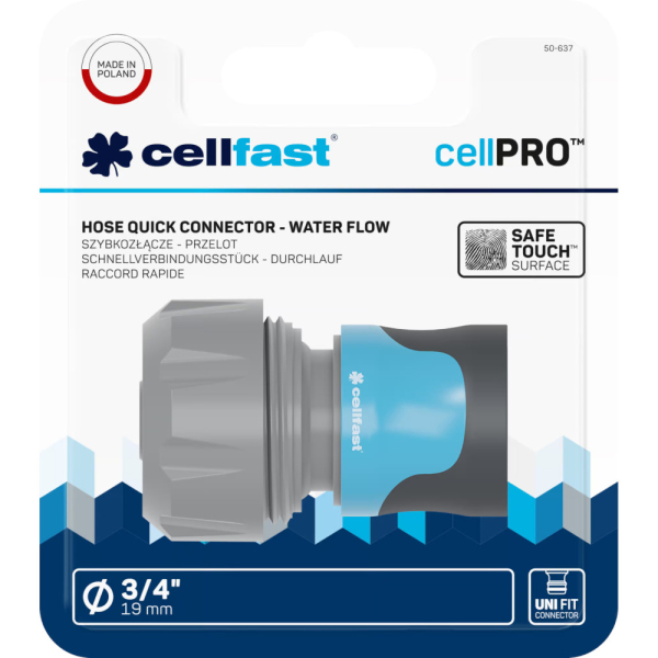 Коннектор CELLFAST SAFETOUCH IDEALLINE 3/4''
