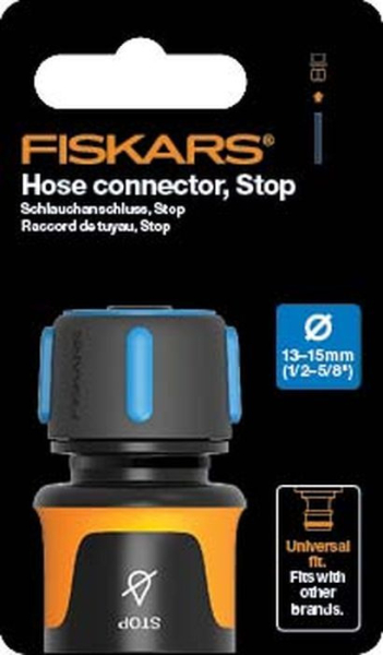 Коннектор для шланга Fiskars 1/2"-5/8" с автостопом   1027079