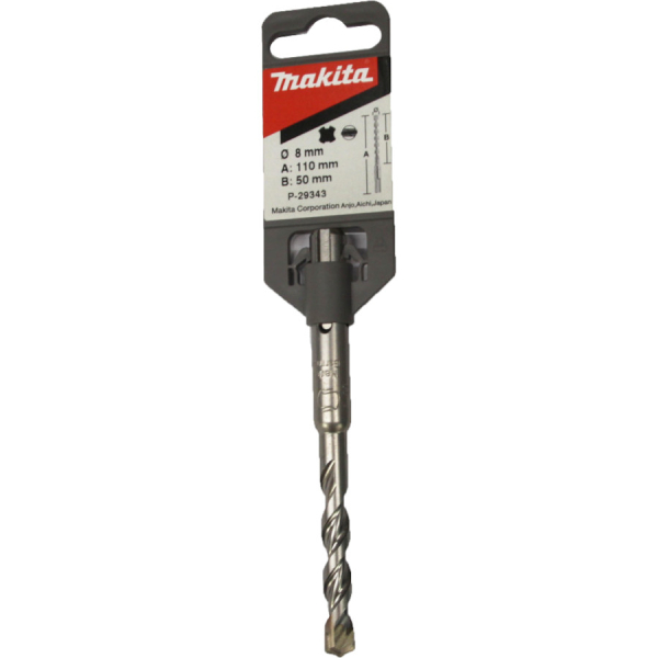 Бур Makita  SDS +   8*110 4-х спиральный   P-29343