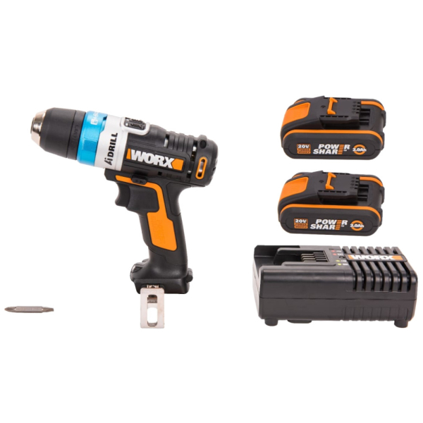 Дрель аккумуляторная WORX AiDrill WX178.1 20V 2Ач кейс