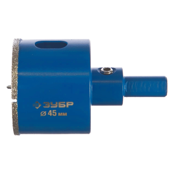Коронка алмазная ЗУБР "ЭКСПЕРТ" по керамике 45 мм   29850-45