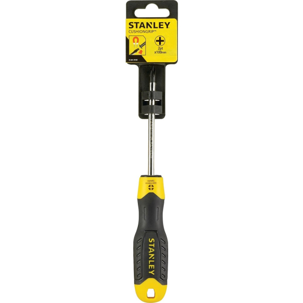 Отвертка STANLEY CUSHIONGRIP прямой шлиц 10x200мм     0-64-922