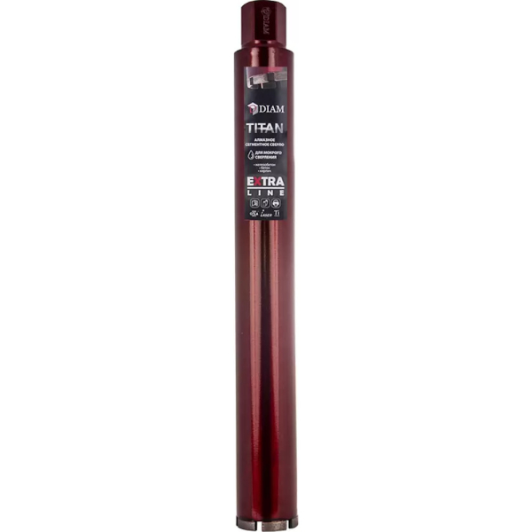 Коронка алмазная DIAM 63x450х6x1 1/4UNC Extra Line Titan железобетон