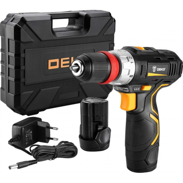 Дрель аккумуляторная DEKO GCD 12 DU3 12v 2*2.0Ah Li-Ion съемный патрон   063-4082