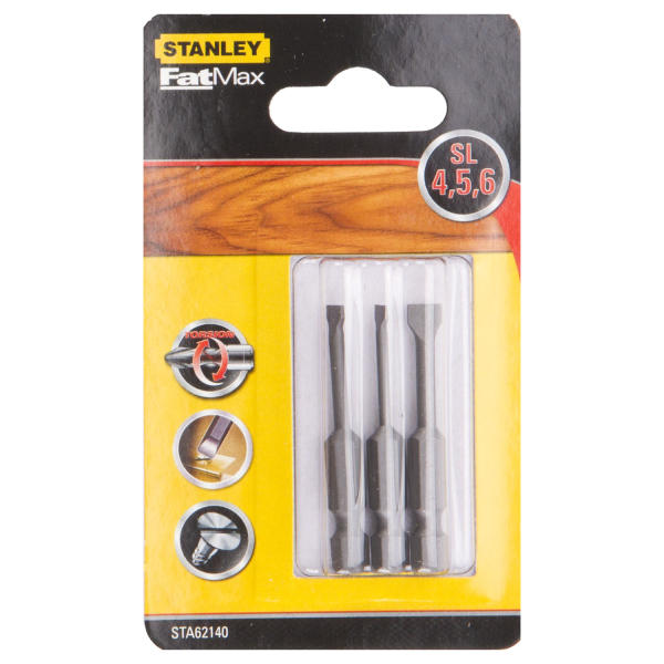 Набор бит STANLEY  SL 4, 5.5, 6.5*50мм из 3 штук  STA62140
