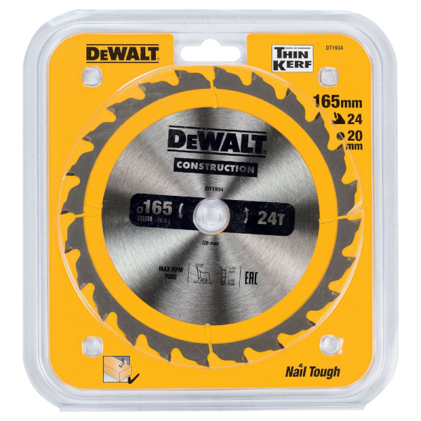 Диск п/п DEWALT DT 1934   165*20*24