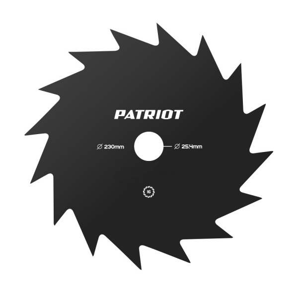 Нож Patriot 16 зубчатый d=230/t=1.6mm/25.4mm   PT-GCB 16T