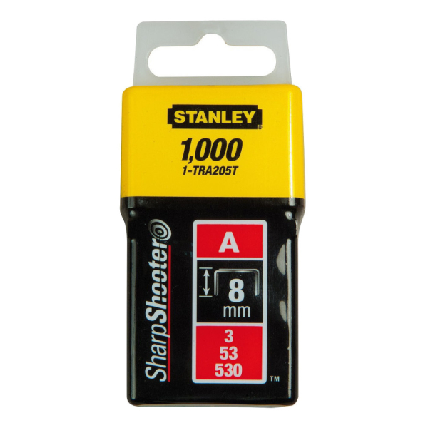 Скобы для степлера STANLEY LIGHT DUTY тип ''А'' 8мм*1000шт  1-TRA205T