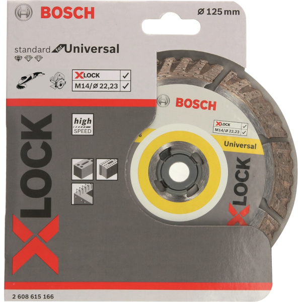Диск алмазный BOSCH X-LOCK Standard for Universal 125*1,6*22.2 сегмент     2.608.615.166