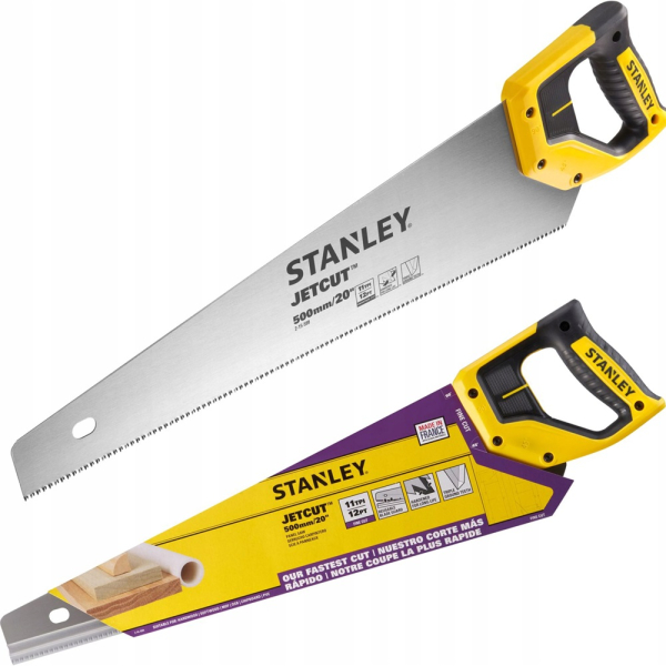 Ножовка STANLEY JEТ- CUT по дереву с мелким закаленным зубом 11х500мм     2-15-599