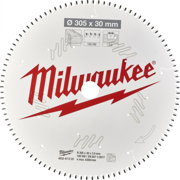 Диск п/п Milwaukee 305*30*100 мм  дерево
