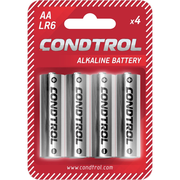 Батарейки щелочные CONDTROL AA LR6 4 шт.   7-1-040