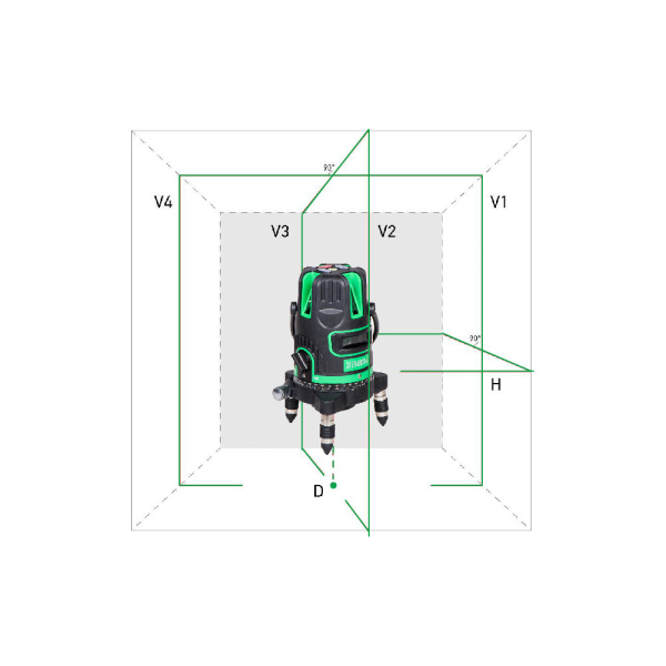 Лазерный уровень INSTRUMAX GREENLINER 4V