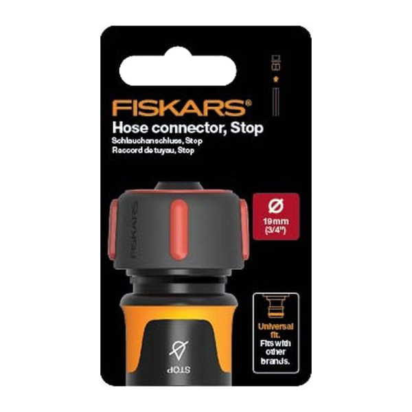 Коннектор для шланга Fiskars 3/4" с автостопом   1027081