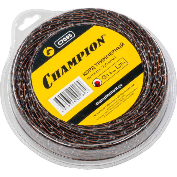 Леска CHAMPION Hurricane saw twist 4,4*28 м (зубчатая витая)+нож   C7095