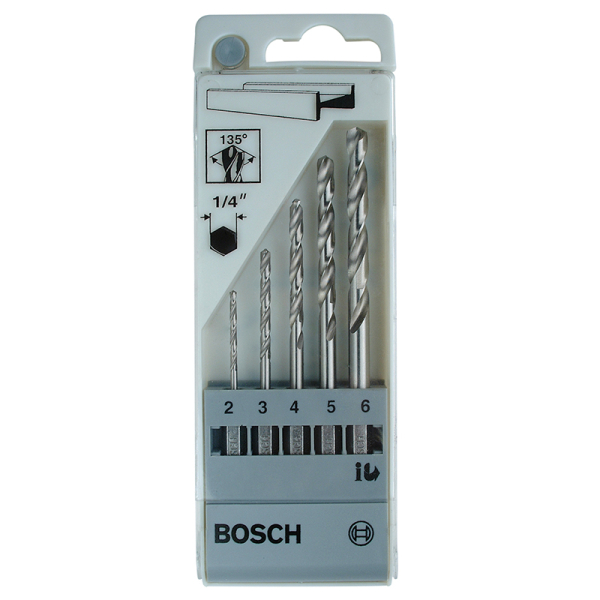 Набор сверл BOSCH HSS-G по металлу из 5 штук     2.608.595.517