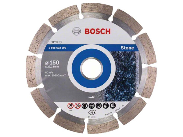 Диск алмазный BOSCH Stone 150*22.2 сегмент   2.608.602.599