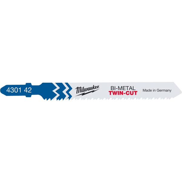 Пилочки Milwaukee для лобзика T123XF Bi-Metal TWIN-CUT 91 мм 5 шт