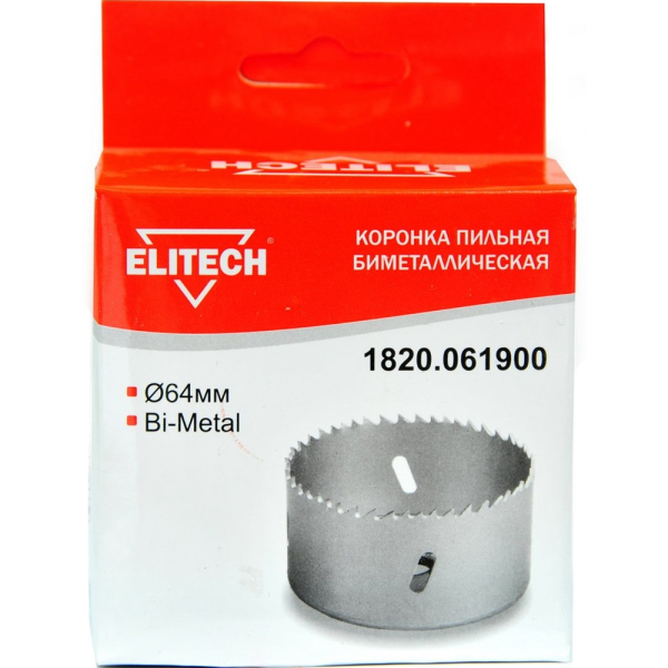 Цифенбор биметаллический ELITECH 64 мм   1820.061900