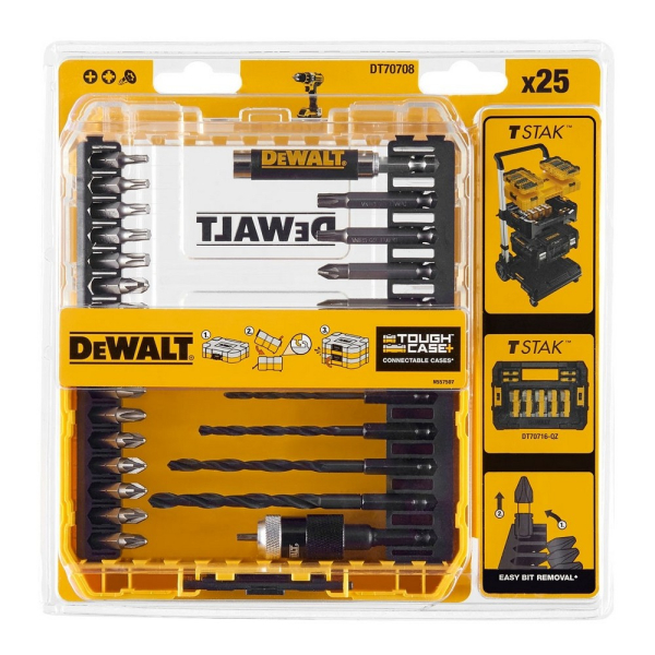 Набор бит и сверл DEWALT DT 70708 из 25 шт