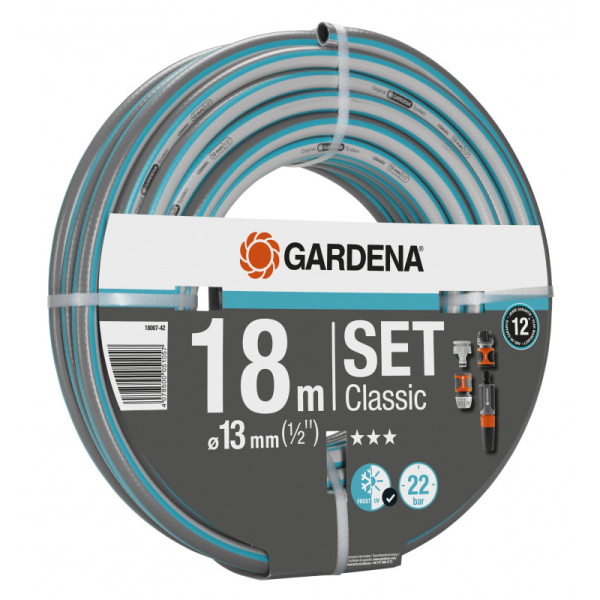 Шланг Gardena Classic 1/2" 18м, 13 мм с фитингами   18007-42.000.00