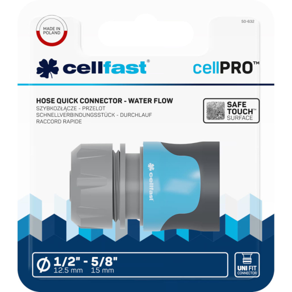 Коннектор CELLFAST SAFETOUCH IDEALLINE 1/2''-5/8''