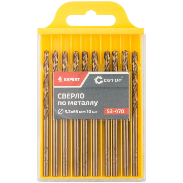 Сверло Cutop EXPERT 3,2*65 по металлу 10 шт   53-470