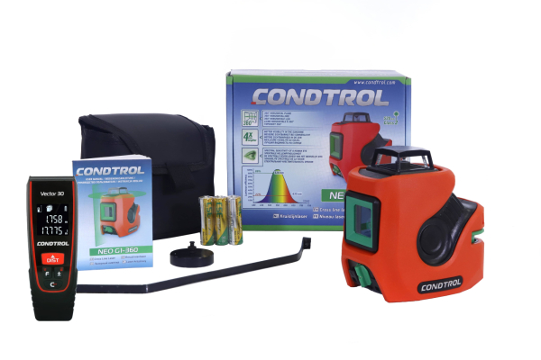 Лазерный уровень CONDTROL NEO G1-360 + дальномер Vector 30  1-2-225
