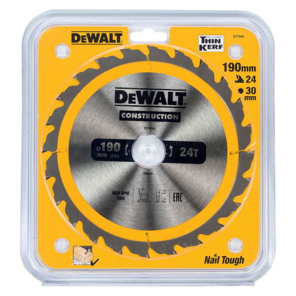 Диск п/п DEWALT DT 1944   190*30*24