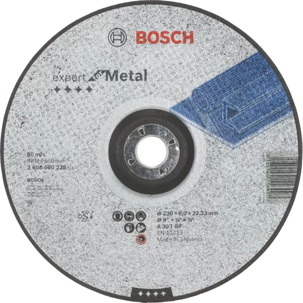 Диск абразивный BOSCH 230*22*6,0 шлифовальный     2.608.600.228